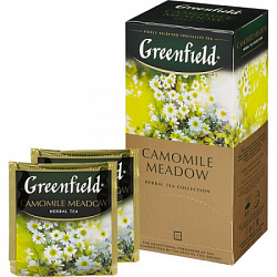 Чай GREENFIELD Camomile Meadow травяной, ромашка и шиповник в/к, 25пак*1,5г*10