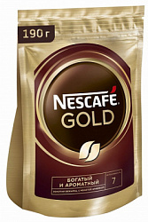 Кофе NESCAFE Gold сублимированный с молотым м/у, 190г*12