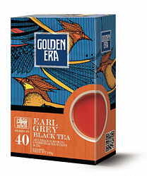 Чай GOLDEN ERA 40 EARL GREY чёрный цейлонский с бергамотом, 100г*40