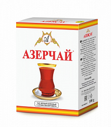 Чай АЗЕРЧАЙ Бергамот чёрный с бергамотом карт/у, 100г*12
