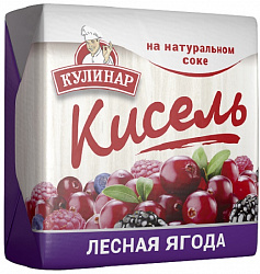Кисель КУЛИНАР Лесные Ягоды на натуральном соке для варки брикет, 220г*16