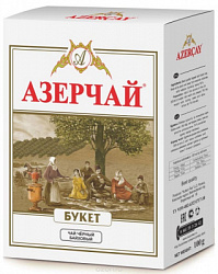 Чай АЗЕРЧАЙ Букет чёрный крупнолистовой карт/у, 100г*12