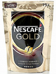 Кофе NESCAFE Gold сублимированный с молотым м/у, 75г*8