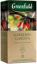 Чай GREENFIELD Barberry Garden чёрный с барбарисом в/к, 25пак*1,5г*10