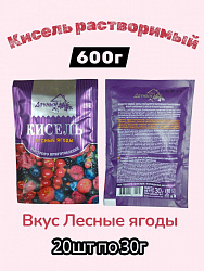 Кисель ДАЧНЫЙ Лесные Ягоды гранулированный моментального приготовления в боксе, 20пак*30г*6бл