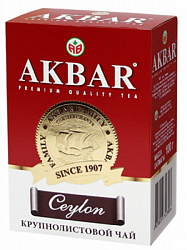 Чай AKBAR Сeylon (медаль) чёрный цейлонский крупнолистовой карт/у, 100г*14
