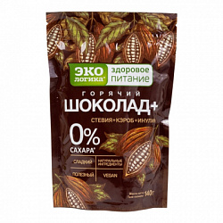 Какао-напиток ЭКОЛОГИКА Горячий Шоколад Плюс растворимый гранулированный м/у, 140г*12