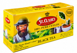 Чай ST.CLAIR`S чёрный б/к, 25пак*2г*24