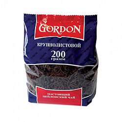 Чай GORDON Цейлонский чёрный крупнолистовой, м/у, 200г*12