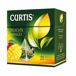 Чай CURTIS Delicate Mango зелёный китайский с манго 20пирам*1,8г*12