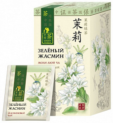 Чай Зелёная Панда Зелёный Жасмин в/к, 25пак*2г*10