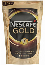 Кофе NESCAFE Gold сублимированный с молотым м/у, 220г*12
