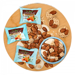 Конфета Мультизлаковая Co barre de CHOCOLAT с цельным миндалём, гофрокороб 2кг