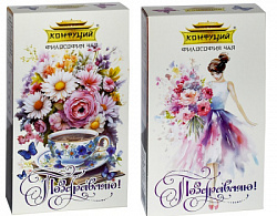Чай КОНФУЦИЙ Подарочный набор Крепкий чёрный крупнолистовой, карт/у 70г*6