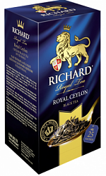 Чай RICHARD Royal Ceylon чёрный в/к, 25пак*2г*12