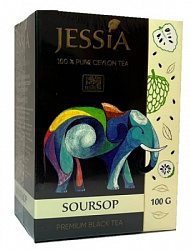 Чай JESSIA SOURSOP чёрный цейлонский с маслом Саусепа, 100г*48