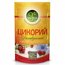 Цикорий ЗДРАВНИК с Брусникой растворимый м/у ЗИП, 85г*12