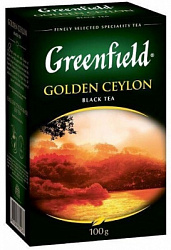 Чай GREENFIELD Golden Ceylon чёрный крупнолистовой 100г*14