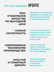 Кофе UPDATE Эспрессо Мокка зерно тёмной обжарки м/у, 1000г*5