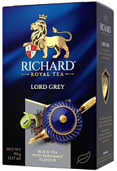 Чай RICHARD Royal Лорд Грей чёрный, карт/у 90г*14