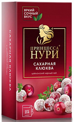 Чай ПРИНЦЕССА НУРИ Сахарная Клюква чёрный ароматизированный,  25пак*1,5г*18