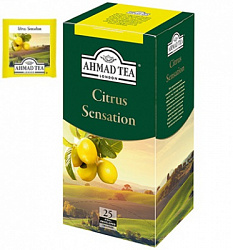 Чай AHMAD TEA Citrus Sensation (с лимоном и лаймом) чёрный в/к, 25пак*1,8г*12