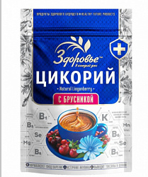 Цикорий ЗДОРОВЬЕ с Брусникой натуральный растворимый гранулированный, м/у ЗИП 85г*1
