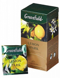 Чай GREENFIELD Lemon Spark чёрный, лимон и апельсин в/к, 25пак*1,5г*10