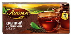 Чай ЛИСМА Крепкий чёрный б/к, 25пак*2г*18