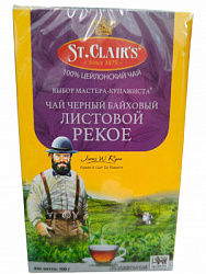 Чай ST.CLAIR`S чёрный среднелистовой PEKOE карт/у, 100г*48