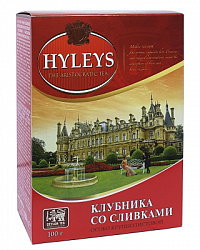 Чай HYLEYS Клубника со сливками чёрный крупнолистовой карт/у, 100г*20
