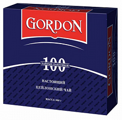 Чай GORDON Цейлонский чёрный б/к, 100пак*2г*12