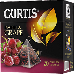 Чай CURTIS Isabella Grape чёрный цейлонский с кусочками винограда 20пирам*1,8г*12