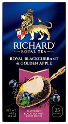 Чай Ричард Роял Blackcurrant & Golden apple в/к, 25пак*1,7г*12
