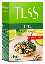 Чай TESS LIME зеленый байховый листовой с ароматом лайма и растительными компонентами карт/у, 100г*15