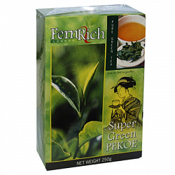 Чай FEMRICH Super Green Pekoe зелёный цейлонский карт/у, 250г*20