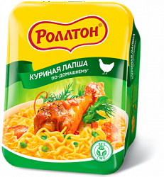 Лапша быстрого приготовления РОЛЛТОН Куриная, лоток 90г*24