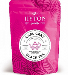 Чай HYTON EARL GREY чёрный цейлонский особокрупный лист с Бергамотом, м/у дойпак зип-лок,  200г*40