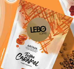 Кофе  LEBO AROMA TOFFEE CARAMEL сублимированный с ароматом ирландских сливок, м/у 70г*12