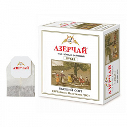 Чай АЗЕРЧАЙ Букет чёрный б/к, 100пак*2г*6