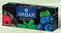 Чай AKBAR Лесные ягоды чёрный ароматизированный с/я, 25пак*1,5г*15