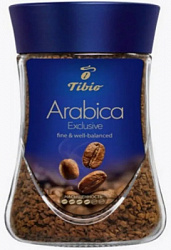 Кофе TIBIO Арабика Эксклюзив растворимый сублимированный с/б 95г*6