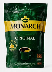 Кофе натуральный растворимый сублимированный МОНАРХ Оригинал м/у, 210г*6