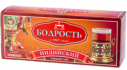 Чай БОДРОСТЬ Индийский чёрный б/к, 25пак*2г*24