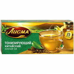 Чай ЛИСМА Тонизирующий зелёный б/к, 25пак*1,5г*27