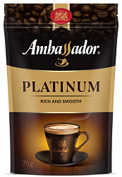 Кофе AMBASSADOR Platinum сублимированный м/у, 75г*12