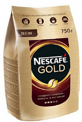 Кофе NESCAFE Gold сублимированный с молотым м/у, 750г*6