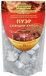 Чай КОНФУЦИЙ ПУЭР Спящий Купол чёрный дойпак, 50г*12