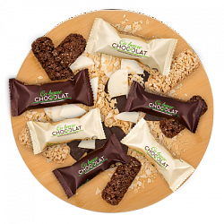 Конфета Мультизлаковая Co barre de CHOCOLAT АССОРТИ с тёмной и с белой глазурью, гофрокороб 2кг