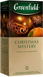 Чай GREENFIELD Christmas Mystery чёрный в/к, 25пак*1,5г*10